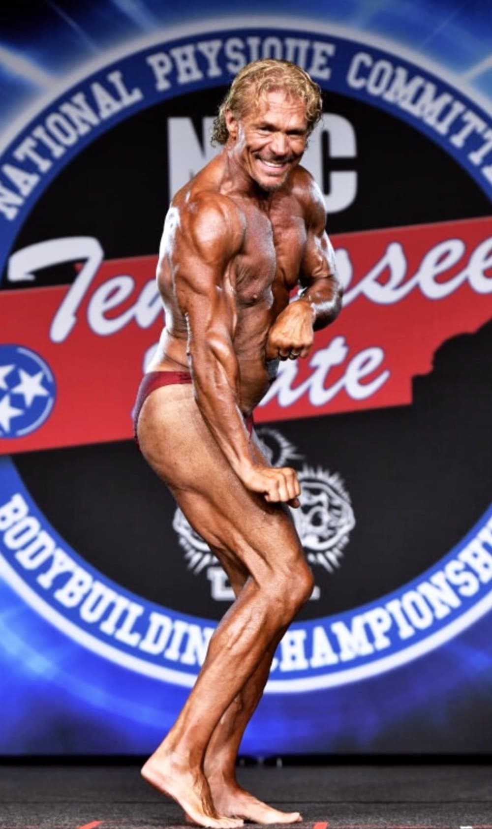 Jeff on the NPC Tennessee State stage at sixty-three